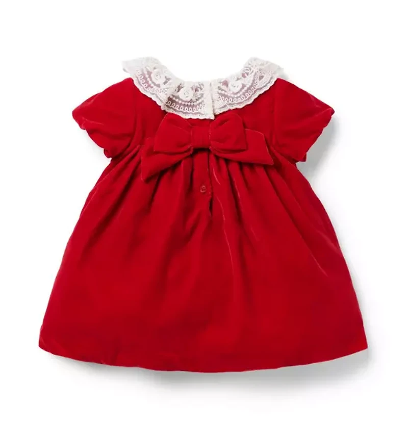 Baby Velvet Collared Dress