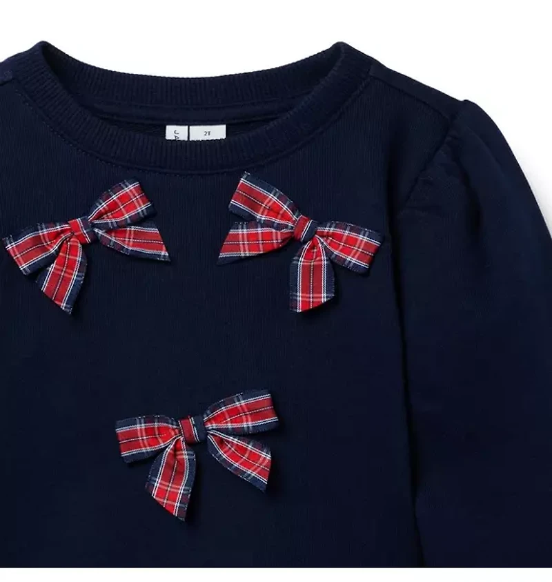 Tartan Bow Sweatshirt