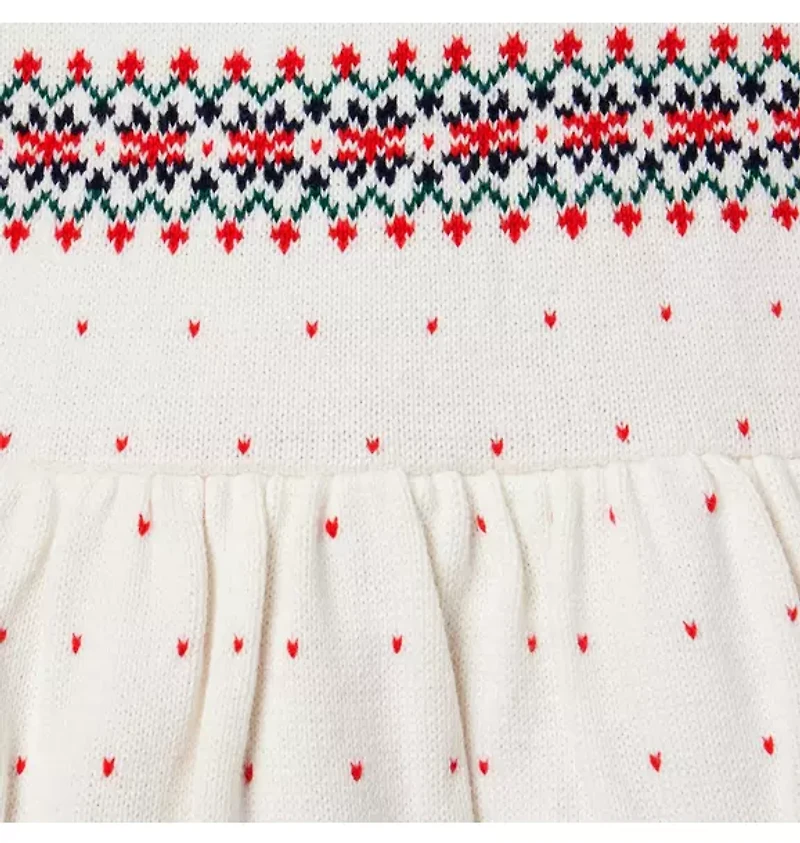 Fair Isle Rose Sweater Dress