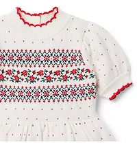 Fair Isle Rose Sweater Dress