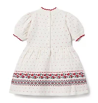 Fair Isle Rose Sweater Dress