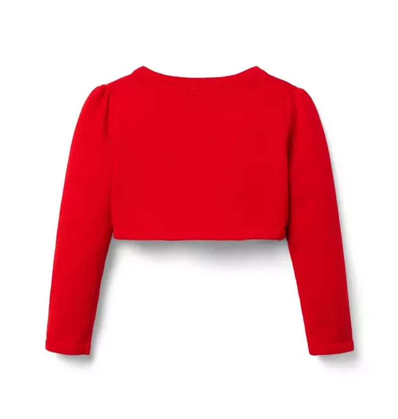 Rosette Cropped Cardigan
