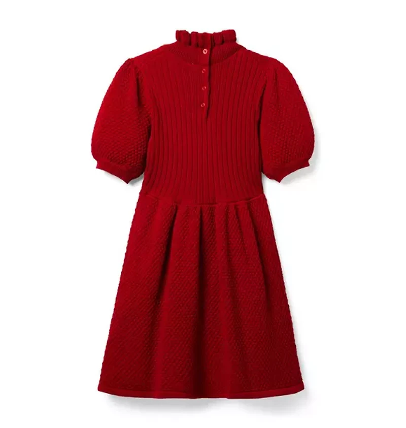 Puff Sleeve Sweater Dress