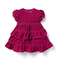 Baby Tiered Velvet Dress