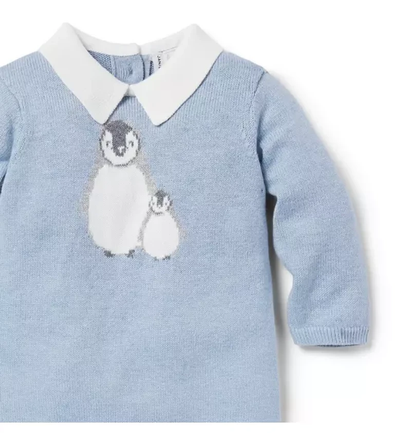Baby Penguin Collared One Piece