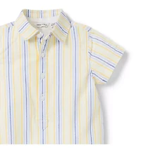 Baby Striped Seersucker Romper