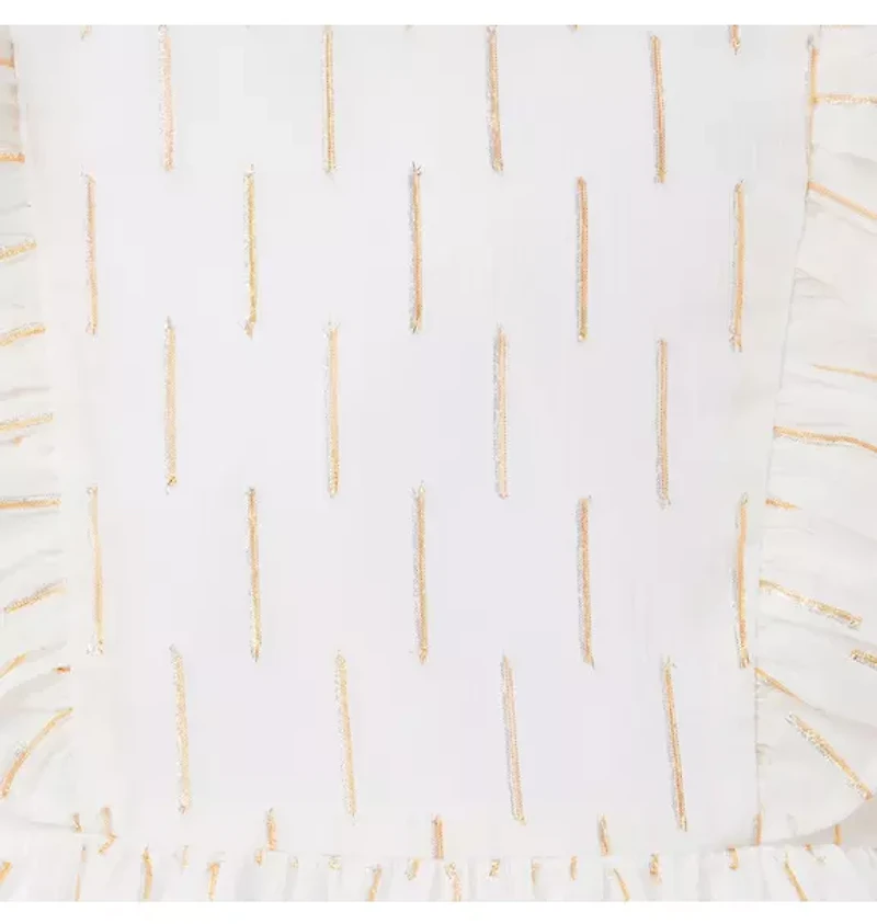Metallic Clip Stripe Dress
