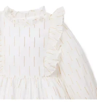 Metallic Clip Stripe Dress