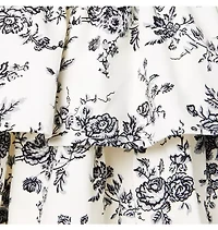 Floral Toile Tiered Dress