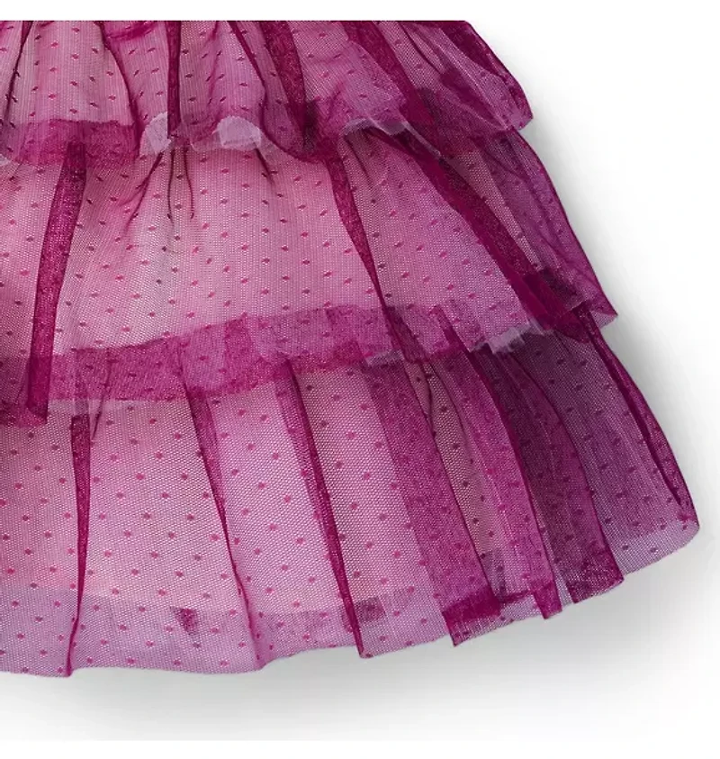 Dot Tiered Tulle Dress
