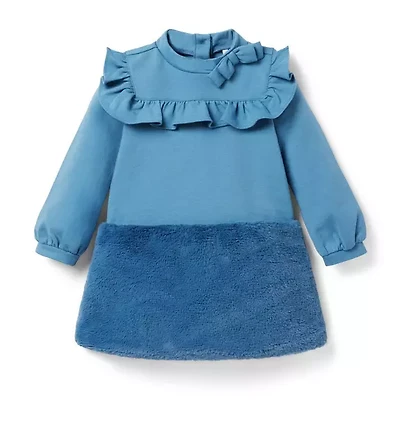 Faux Fur Ponte Dress