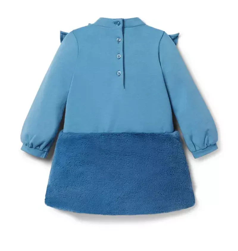 Faux Fur Ponte Dress