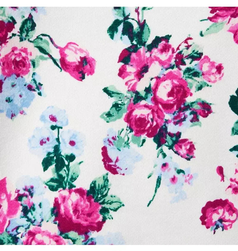 Floral Puff Sleeve Sweatshirt