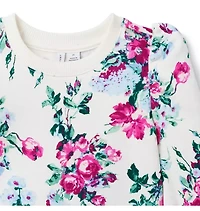 Floral Puff Sleeve Sweatshirt