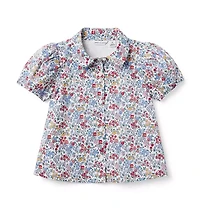 Floral Puff Sleeve Top