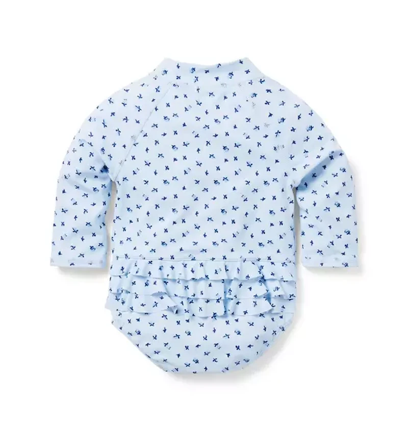 Baby Recycled Floral Rash Guard Swimsuit
