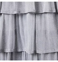 Sparkle Mesh Ruffle Dress