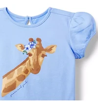 Giraffe Puff Sleeve Tee