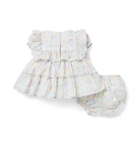 Baby Floral Ruffle Matching Set
