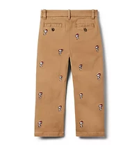 PEANUTS™ Snoopy Santa Embroidered Twill Pant