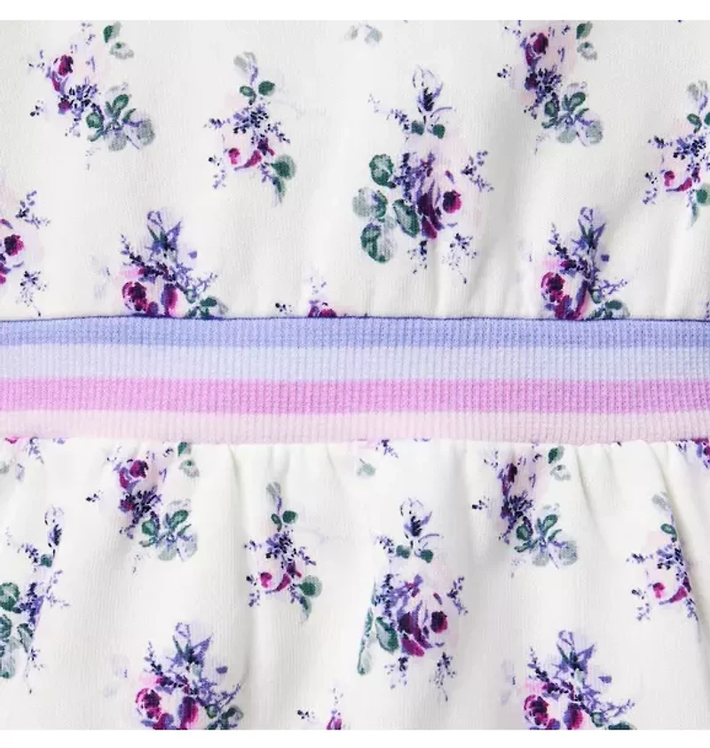 Floral Hooded Fleece Dress