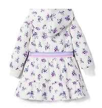 Floral Hooded Fleece Dress