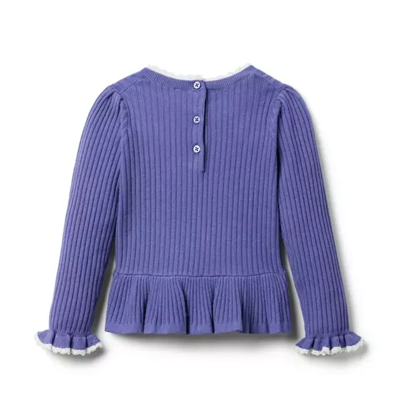 Ribbed Peplum Sweater