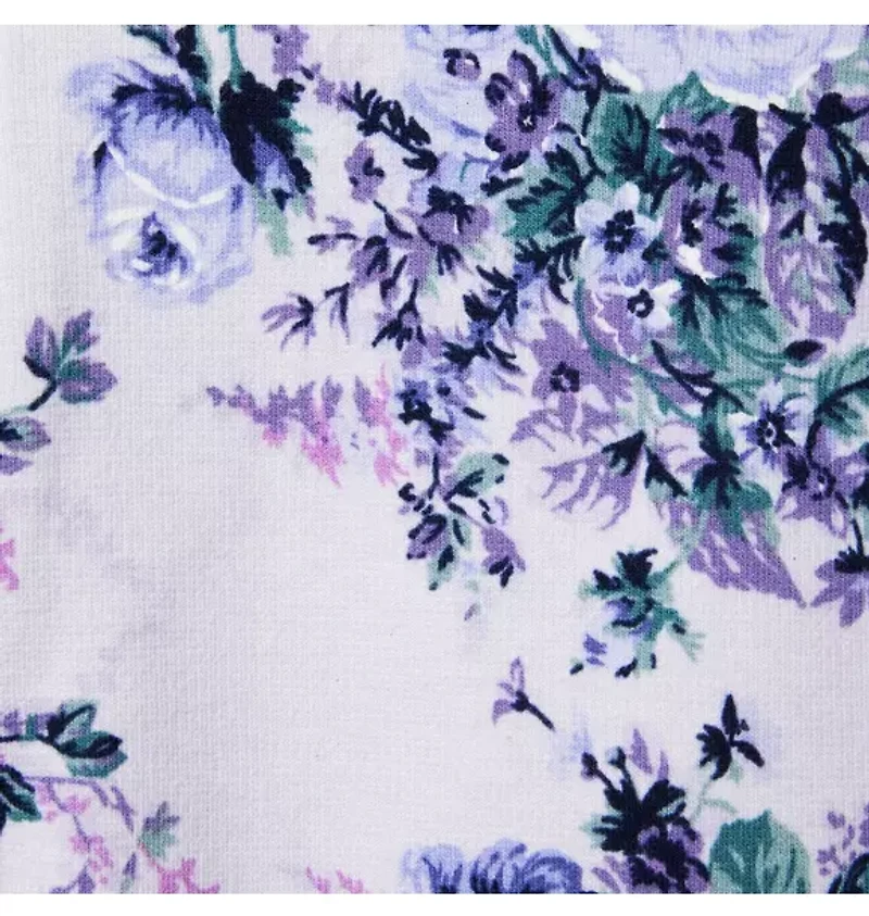 Floral Button Cuff Ponte Pant