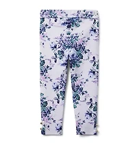 Floral Button Cuff Ponte Pant