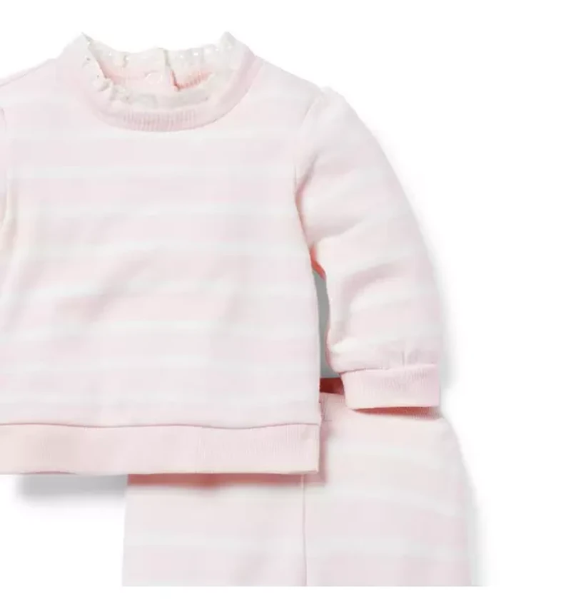 Baby Striped French Terry Matching Set