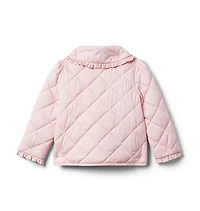 The Quilted Ruffle Collar Jacket