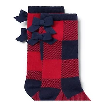 Plaid Bow Sock
