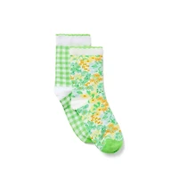 Floral And Gingham Sock 2-Pack