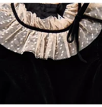 The Velvet Ruffle Collar Dress