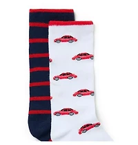 Race Car And Stripe Sock 2-Pack