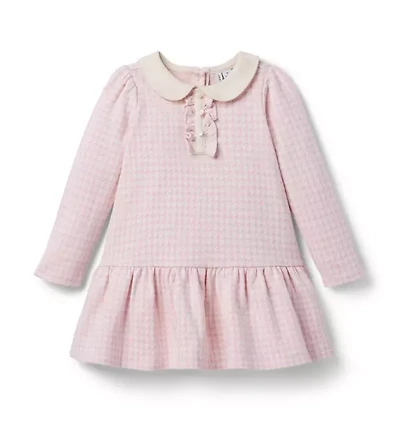 Houndstooth Collared Dress