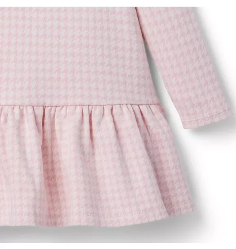 Houndstooth Collared Dress