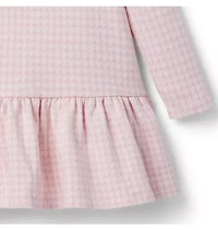 Houndstooth Collared Dress