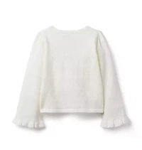 Pointelle Bell Sleeve Sweater