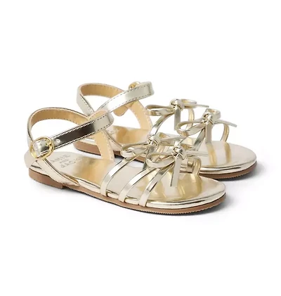 Metallic Bow Sandal