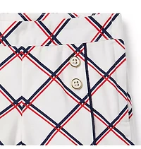 Checked Canvas Short
