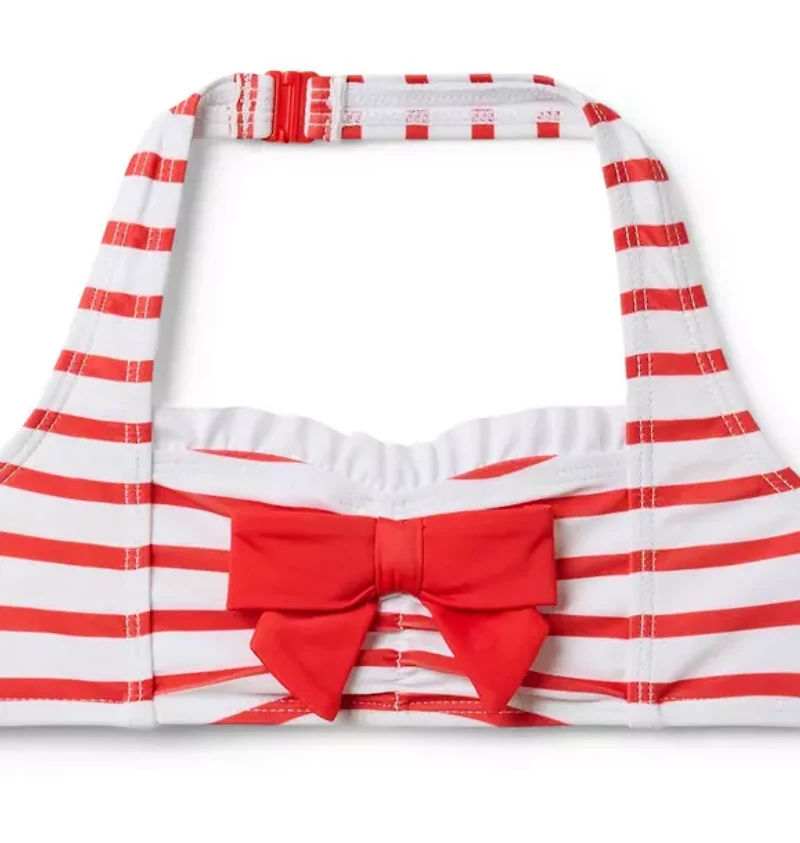 Recycled Retro Striped 2-Piece Swimsuit