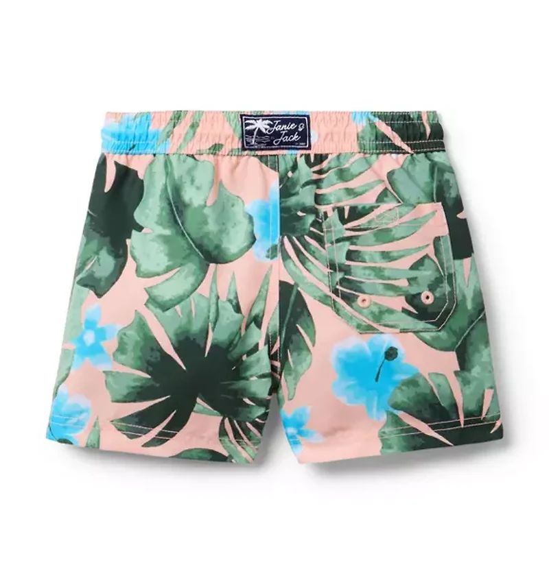 Recycled Palm Swim Trunk