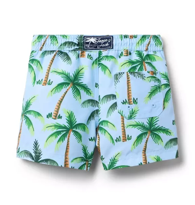 Recycled Palm Tree Swim Trunk