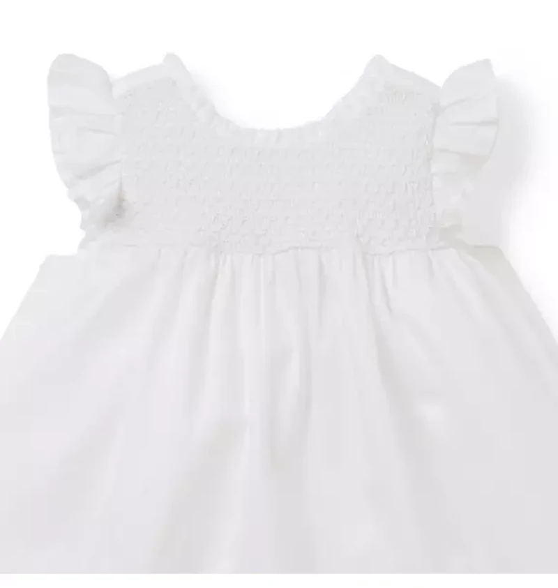 Baby Smocked Sateen Dress