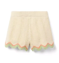 Crochet Scallop Hem Short