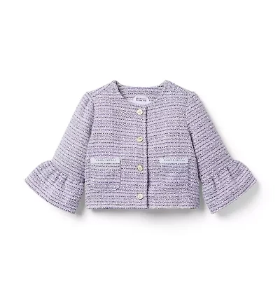 Tweed Bell Sleeve Jacket