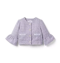 Tweed Bell Sleeve Jacket
