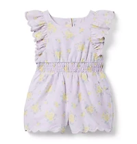 Floral Scalloped Romper