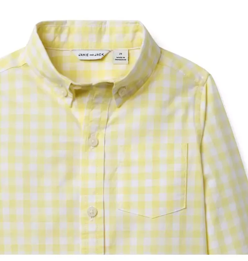 Gingham Poplin Shirt